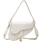 PURFANREE Women Trendy Saddle Shoulder Bag Clutch Purse Underarm Handbag Satchel HandBag Crossbody Bag