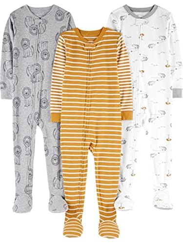 Simple Joys by Carter's Baby Boys' Snug-Fit Footed Cotton Pajamas