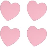 Ruwado 4 Packs 200 Sheets Heart Shape 7 x 7 cm Sticky Notes Paper Blank Self-Stick Pads Self Adhesive for Home Office School Students Notebook (Pink)