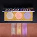 UCANBE 3 Colors Duo-chrome Highlighter Palette Shimmer Sparkle holographic Highlighting Pallet Long Lasting Face Eyes Body Illuminating Powder Glow Kit