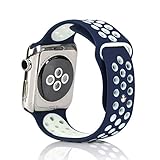 Bemorcabo Replacement Bands for Apple Watch, Silicone Smart Watch Bracelet Strap, Sport Style Wristband, for iWatch 38mm or 42mm Both Series 1 and Series 2