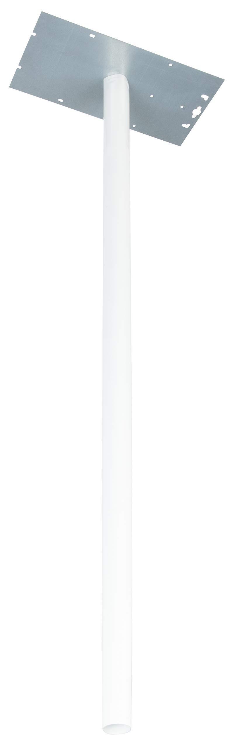 Burg-Wächter White Cylindrical Steel Mailbox Leg, 1.15m High, Minimalist Style, Supports Outdoor Furniture, 1 Piece