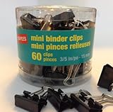 Staples Binder Clips, Mini, 1/4