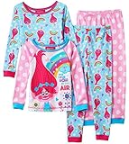 Dreamworks Trolls Toddler Girls 4 Piece Pajama Set