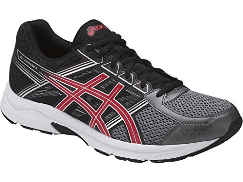 ASICS Men's Gel-Contend 4 Running-Shoes, Carbon/Classic Red/Black, 10.5 Medium US