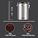 Stainless Steel Coffee XL Canister - Built-in One Way Valve Blocks CO2 From Ruining Coffee Flavor - Built-in Freshness Calendar – Free eBook & Stainless Steel SCOOP by Culinary Prestige