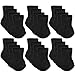 Furniture Socks, Outgeek 24 Pack Knitted Furniture Feet Socks Chair Leg Floor Protectors (Black)