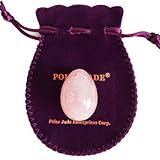Rose Quartz Egg, Small Size, Predrilled, with Certificate and Instructions, Pink Love Stone, for Women to Strengthen Yoni Pelvic Floor Muscles & Counter Urinary Incontinence Polar Jade