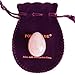 Rose Quartz Egg, Small Size, Predrilled, with Certificate and Instructions, Pink Love Stone, for Women to Strengthen Yoni Pelvic Floor Muscles & Counter Urinary Incontinence Polar Jade