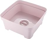 Minky 11L Washing Up Bowl with Plug & Strainer Dusty Pink UK Made