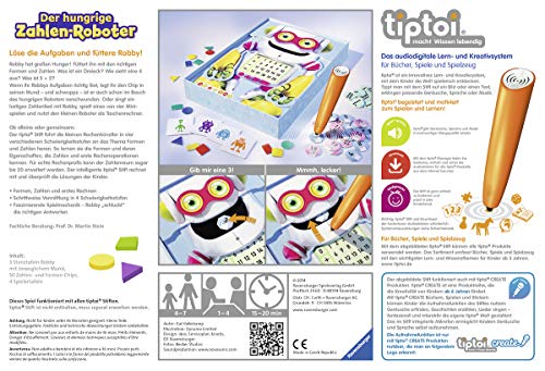 Ravensburger tiptoi Spiel 00706 Der hungrige Zahlenroboter, Lernspiel von Ravensburger ab 4 Jahren für 1-4 Spieler, spielerisch Formen und Rechnen lernen in 4 Schwierigkeitsstufen – Bild 2