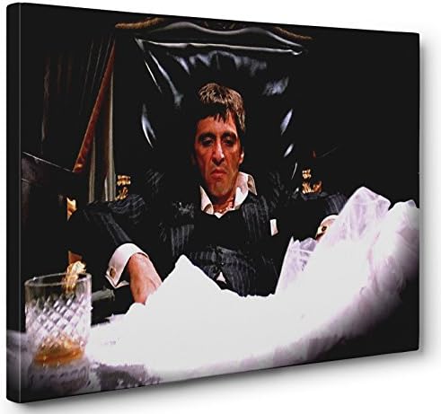 OneCanvas AL PACINO SCARFACE CANVAS PRINT POSTER PAINTING PHOTO WALL ART (12x18in.)