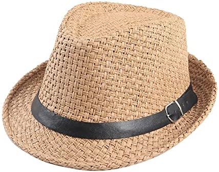 Premium Classic Natural Fedora Straw Hat with Black Band at  display picture 1
