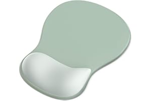 G JGOO Ergonomic Mouse Pad with Wrist Rest, Gel Mousepad with Wrist Support, Pain Relief, Mouse Wrist Rest with Non-Slip PU Base, Computer Mouse Pad for Laptop, Desk, Gaming, Office, Home, Green