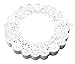 Omin White Round Paper Doilies Lace Design 5.5 Inch with Aluminium Foil Zip Lock Bag Pack of 250