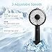ifecco Mini Handheld Fan, Portable Mini Fan with Build-in 2600mAh USB Rechargeable Fan for Outdoor Room Office Household Traveling (Black)