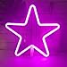 QiaoFei Neon Light,LED Star Sign Shaped Decor Light,Wall Decor for Christmas,Birthday Party,Kids Room, Living Room, Wedding Party Decor (Purple Pink)