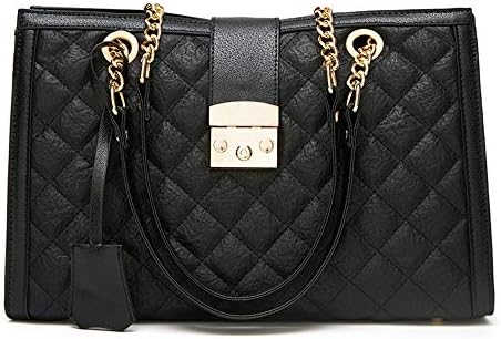 RFVBNM Lock Handbag Korean Version of The Slung Shoulder Bag Large Rhombic Chain Bag,Black