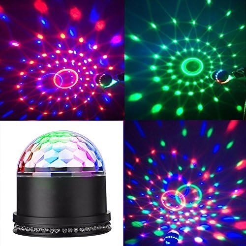 YMXING LED Stage Magic Ball Light Party Lights LED DJ Light Intelligent Voice RGB Rotating For KTV Xmas Party Wedding Home Show Club Pub Decor Disco DJ