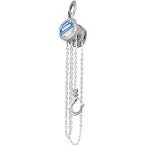 Amarite Mini 1/4 Ton Chain Hoist, 550 lbs, 10 ft Lift, 8.9 in Headroom | GS Certified, CE marked, one-piece forged aluminum body,G80 chain, dual-pawl brake; for garages, workshops, construction