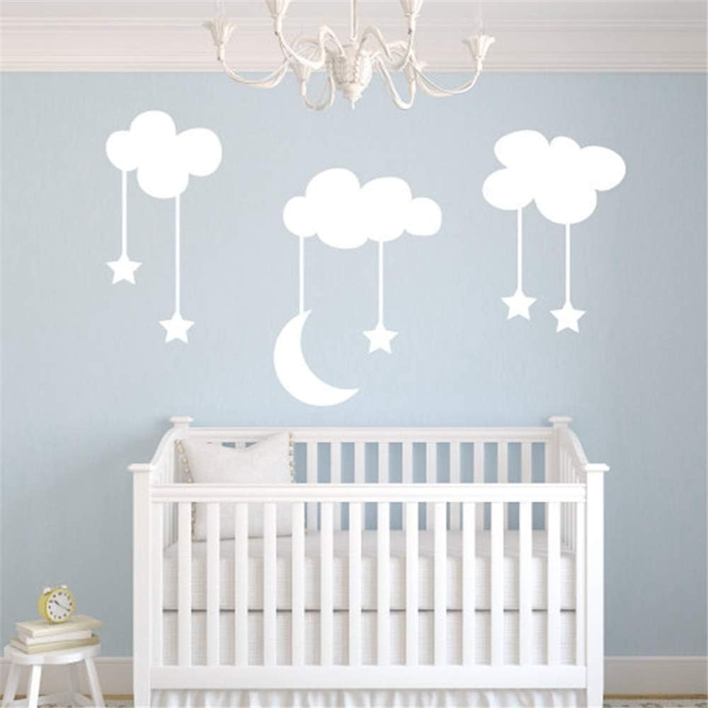 moon stars and clouds nursery