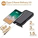 AMAES Solar Charger 26800mAh,Portable PD 18W Charger＆10W Qi Wireless Charger Li-Polymer Battery Pack,4 Outputs,Super Bright Flashlight,IPX2 Rainproof