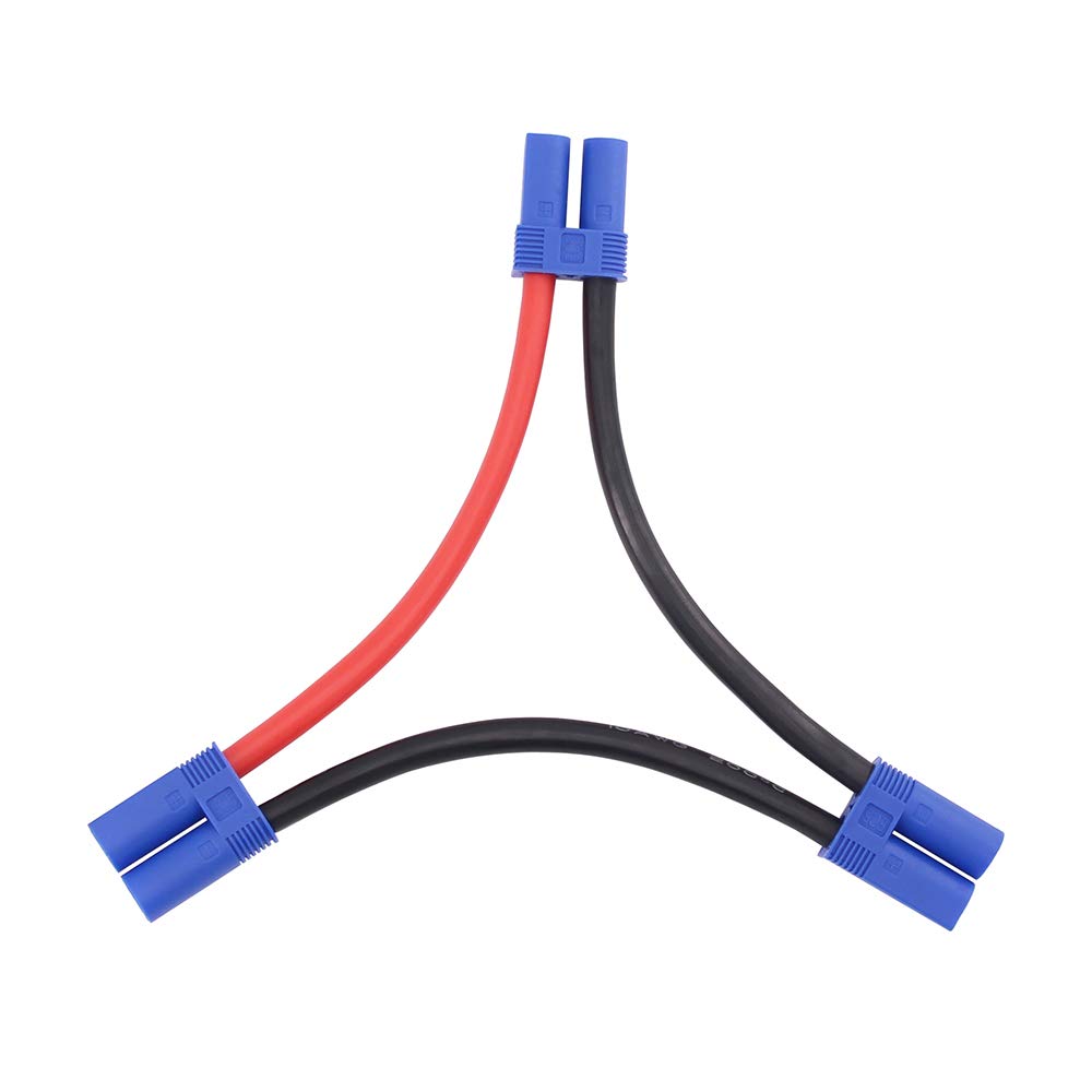 BDHI 1pc EC5 Series Connector with 10awg Wire/Series Battery Adapter for Losi/E-Flite(B101-1)