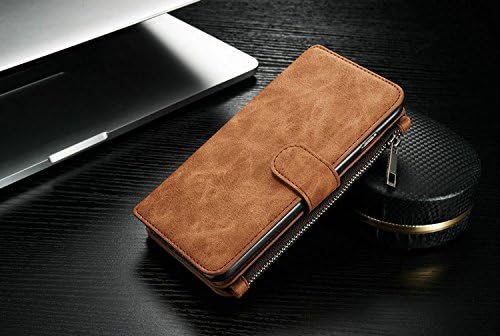 Luxury Genuine Leather Phone Cases for Iphone 6plus with Zipper Wallet Card Multifunction Phone Back Covers Hot