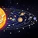 Glow Planets and Stars, Bright Solar System Wall Stickers -Sun Earth Mars and so on,Glowing Ceiling Decals for Bedroom Living Room,Shining Space Decoration for Kids for Girls and Boys