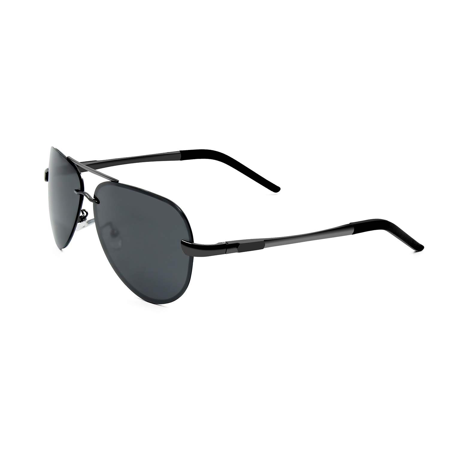 Nuanxin Pilot Aviator Polarized Sunglasses for Women Ladies Men Mirror TAC UV400 Protection Retro Vintage Unisex Design Gun Grey