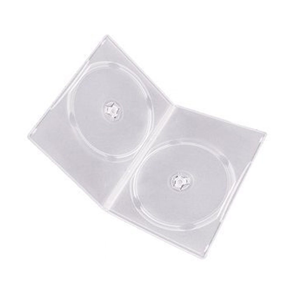 Buy Maxtek 7mm Slim Clear Double CD/DVD Case, 100 Pieces Pack. (2 Discs