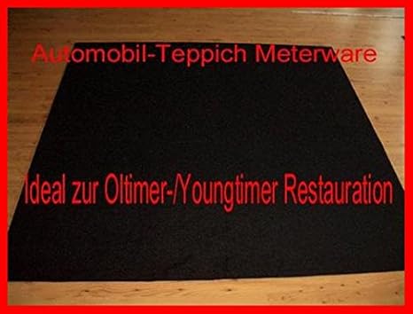Automobil-Teppich 2m x 2m schwarz Universal Velour Meterware