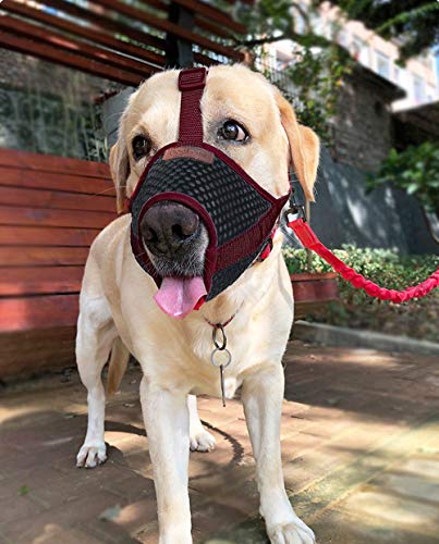image for Barkless Nylon Dog Muzzle - Anti-Biting Barking Secure Fit Dog Muzzle 