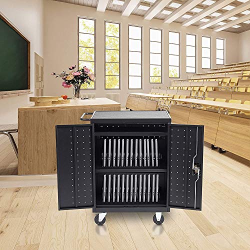 Pearington 30 Bay Mobile Charging and Storage Cart for iPads