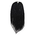 Haolocs 6 Packs 18 Inch Senegalese Twist Crochet Hair Braids Small Havana Twist Crochet Braiding Hair Senegalese Twists Hairstyles For Black Women 30strands/pack (18 Inch, Black)