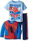 Marvel Little Boys' Toddler Spiderman 3 Piece Playwear Set-Fleece, Blue, 3T