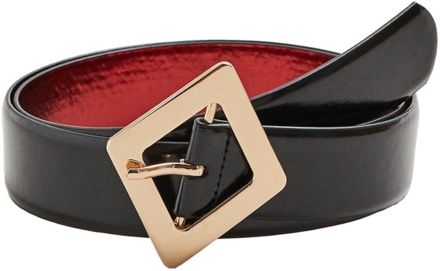 Mango Women's GlossedEffect Belt, Black, M Amazon.ca Clothing