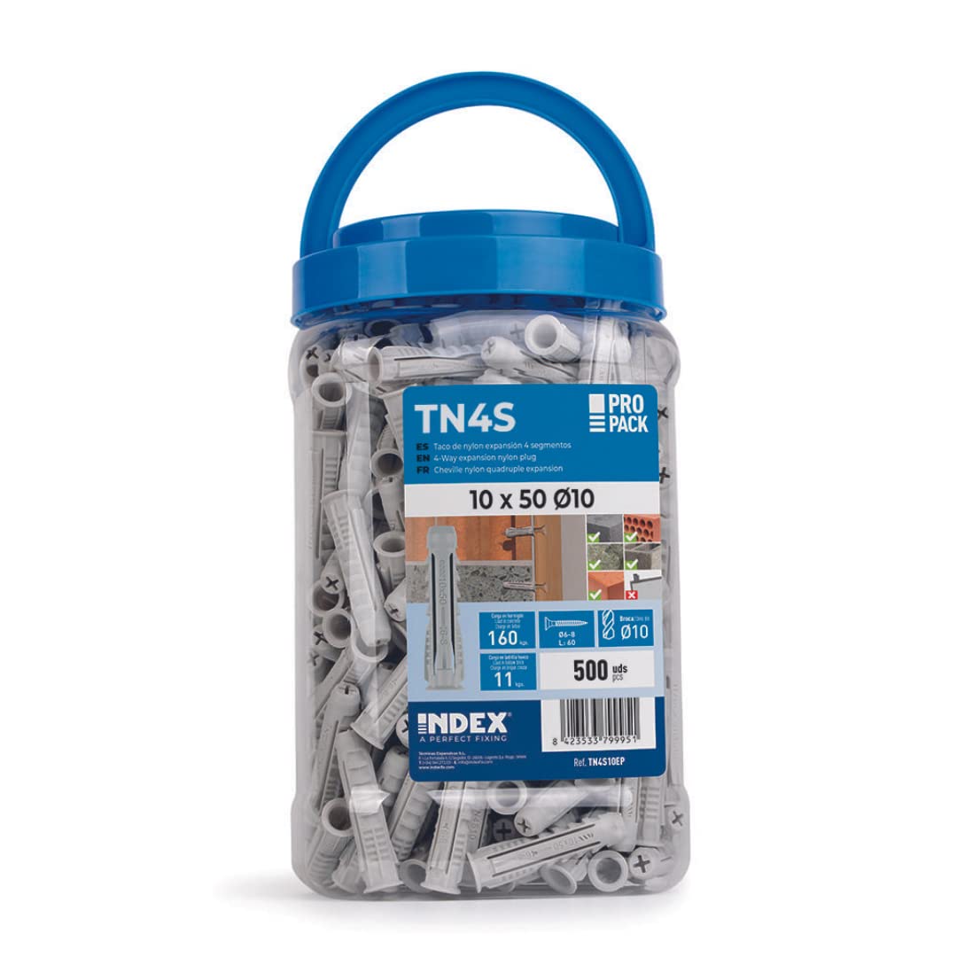 Index TN4S08EP - Plastic Container with Nylon Dowels t4s 08x040e (Container with 500 Units.)