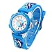 Jian Ya Na Lovely Cartoon Children Watch,Silicone Strap Digital Round Quartz Wristwatches for Girls Boys Kids (Blue (dinosaur))