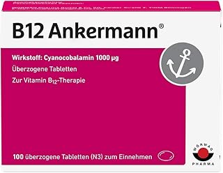 B12 Ankermann Vitamin B12: Bei Müdigkeit und Erschöpfung, Vitamin B12 Tabletten hochdosiert mit 1.000 µg, 100 Stück