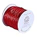 BORUO Brand 1mm Waxed Cotton Cord Beading Cord Waxed String Wax Cording Cord for Jewelry Making and Macrame Supplies 100 Yards Roll Spool Red Color with Acrylic Jar