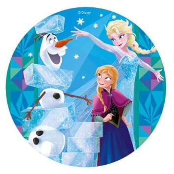 Unbekannt Essbarer Tortenaufleger ELSA Frozen 20 cm Einheitsgröße
