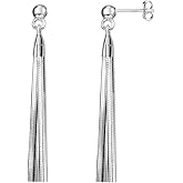 Savlano 925 Sterling Silver 18k Gold Plated Dangle Drop Tassel Stud Earrings For Women and Teens Comes In White Gold, Yellow Gold & Rose Gold Colors Comes With Savlano Gift Box