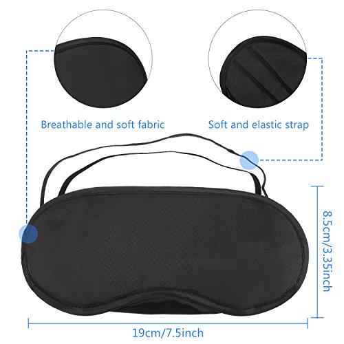 Hicarer 15 Pack Eye Mask Sleeping Blindfold Soft Eye Shade Cover with