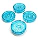 Lego Parts: Dimensions Generic Toy Tag 4 x 4 x 2/3 with 4 Studs (Trans. Blue for Gadgets - Pack of 4)