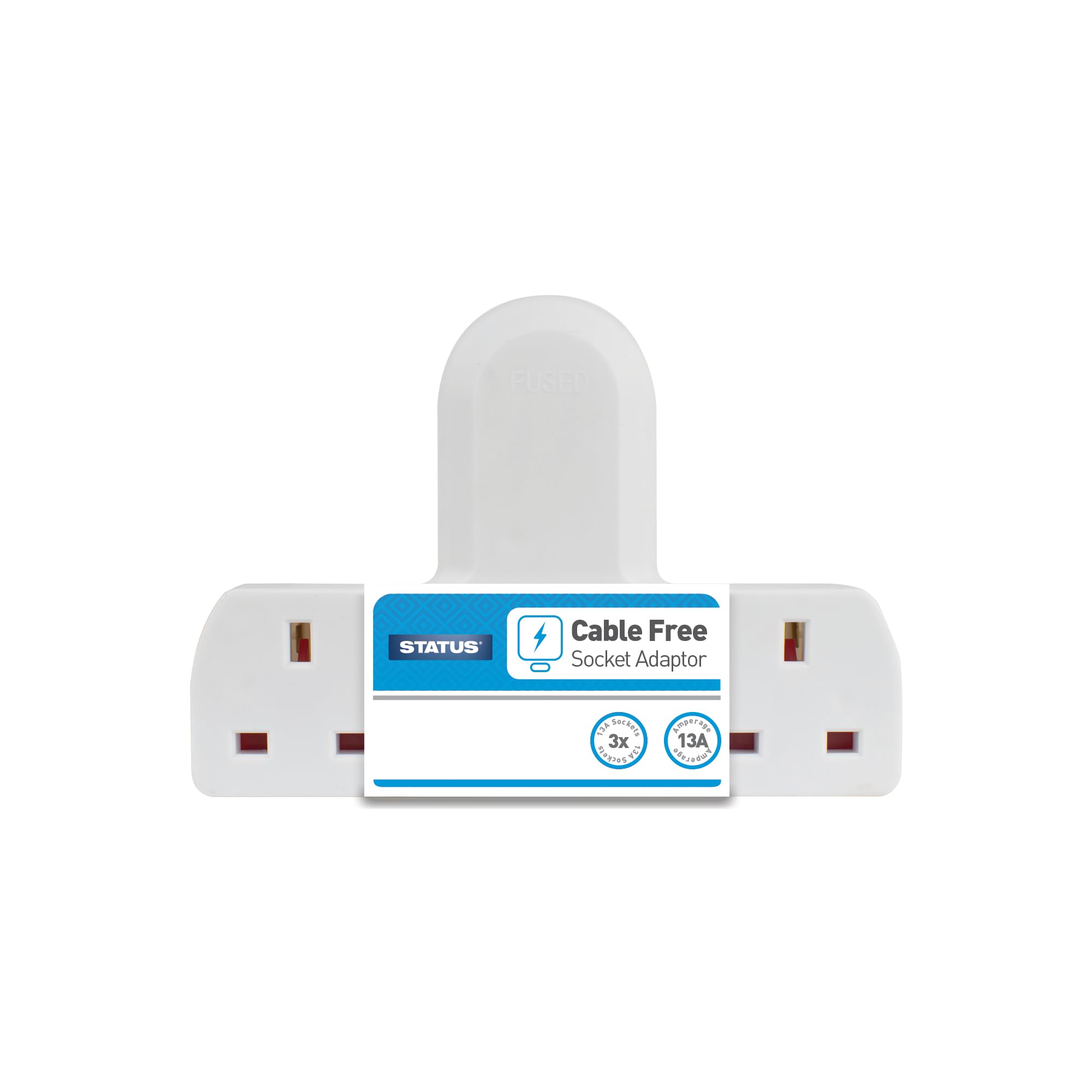 STATUS 3 Way Multi Plug | Triple UK 3 Pin Multi Plug | S3WBASICCFS12