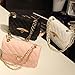 KERAL Korean Peach Heart Embroidered Handbag Diamond Lozenge Chain Shoulder Bag