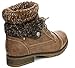 Refresh WYNNE-01 Women's combat style lace up ankle bootie, Taupe (8)