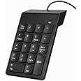 USB Numeric Keypad Number Keyboard Pad Wired Plam Size 18 Keys Black - axGear