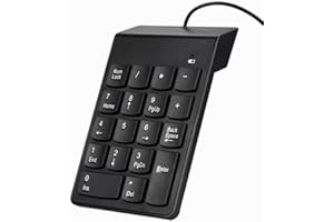 USB Numeric Keypad Number Keyboard Pad Wired Plam Size 18 Keys Black - axGear